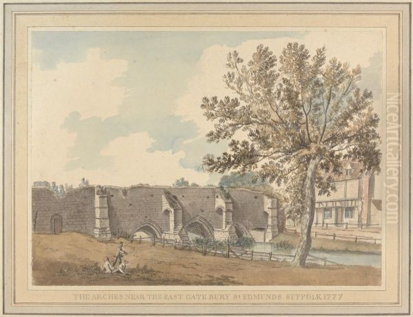 The Arches Near the East Gate, Bury St. Edmunds Suffolk Oil Painting by Francis Grose