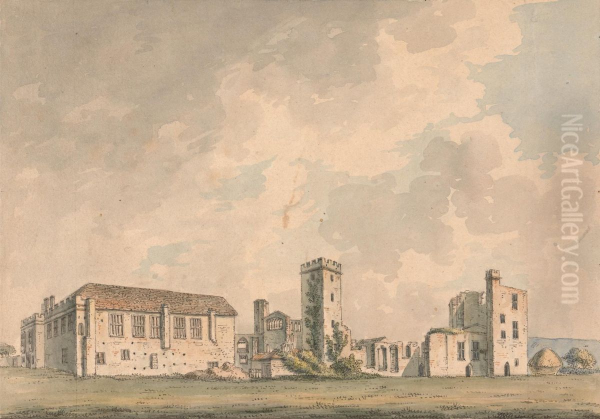 A Folio of watercolors of Cornwall, Northamptonshire, Oxfordshire, Gloucester- shire, Worcestershire, Somerset, and Devon Sudeley Castle, Gloucestershire Oil Painting by Francis Grose