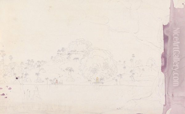 Bhagulpur Oil Painting by Thomas Daniell