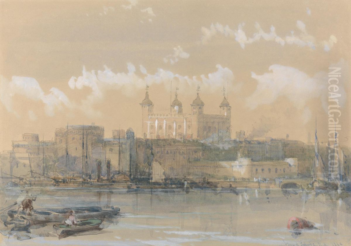 The Tower of London Oil Painting by David Roberts