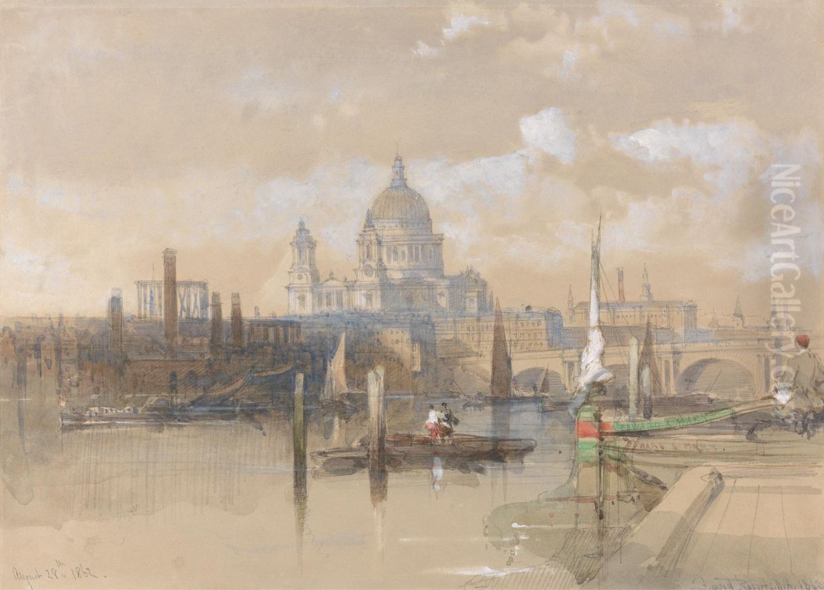 St. Paul's Oil Painting by David Roberts