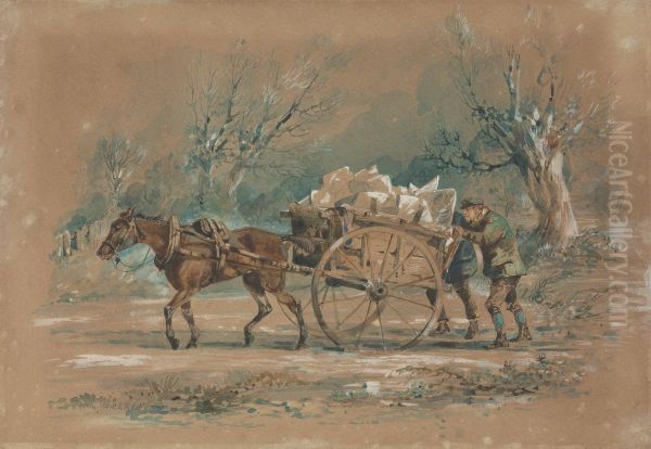 The Ice-Wagon Oil Painting by Henry Thomas Alken