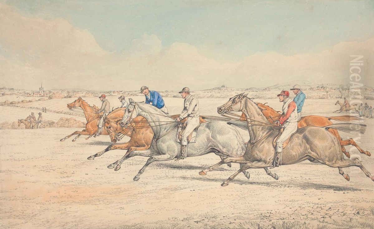 The Start Oil Painting by Henry Thomas Alken