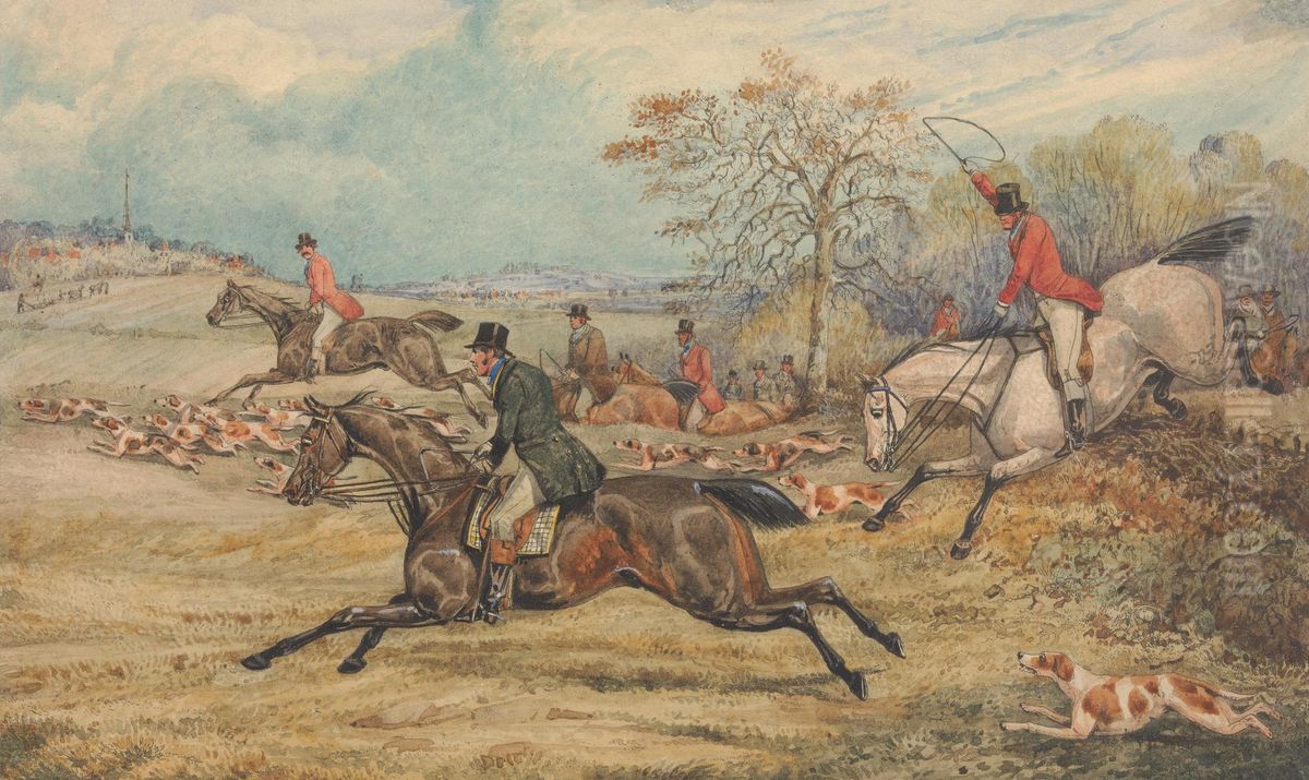 Getting Away: 'Let's Take the Lead' Oil Painting by Henry Thomas Alken