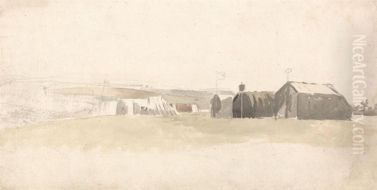 Encampment [one of 25 originally bound] Oil Painting by Sawrey Gilpin
