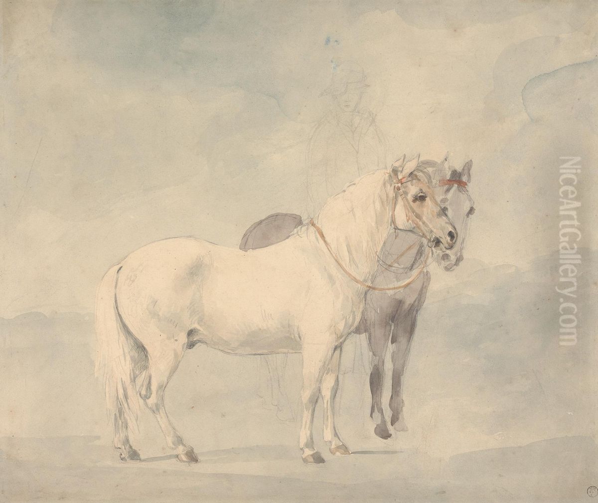 William Beckford's Ponies Oil Painting by William Hamilton
