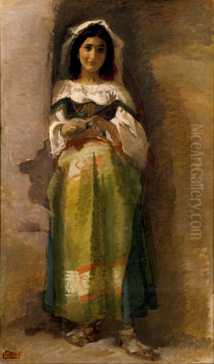Ciocciara Oil Painting by Eduardo Rosales