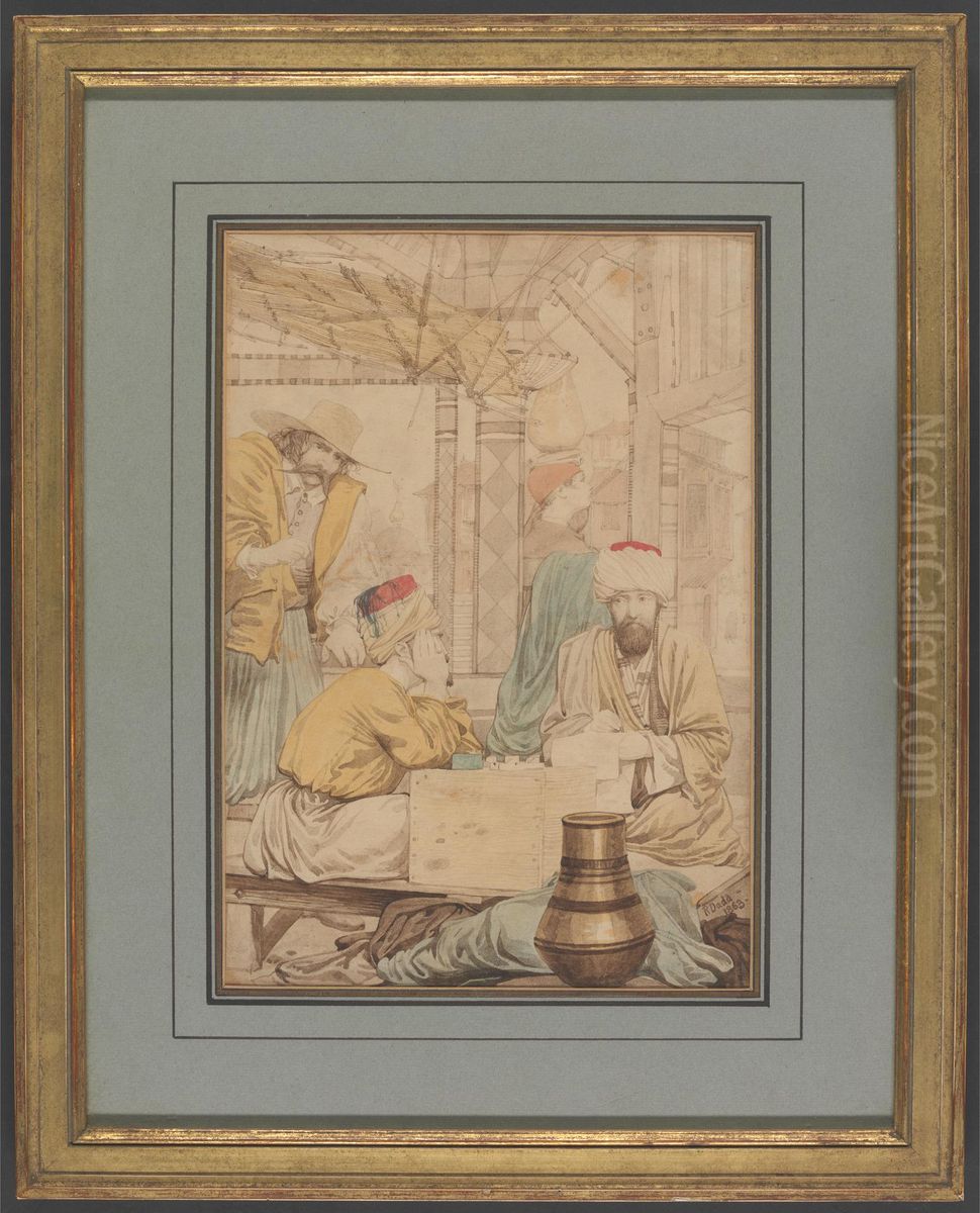 Eastern Letter Writer Oil Painting by Richard Dadd