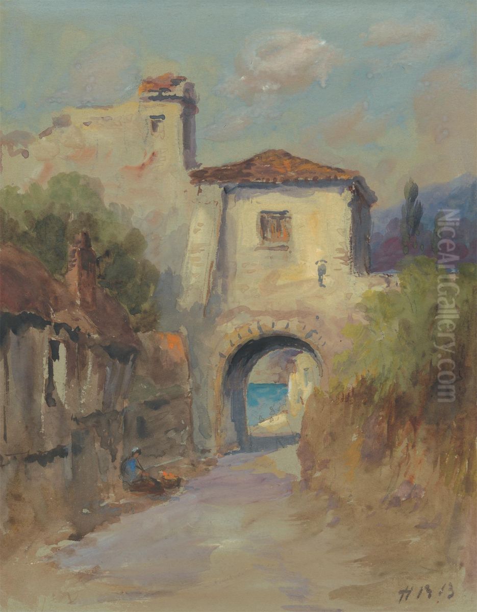 Gateway Oil Painting by Hercules Brabazon Brabazon Gateway Oil Painting by Hercules Brabazon Brabazon