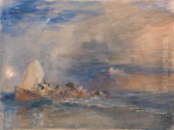 Folkestone Oil Painting by Hercules Brabazon Brabazon