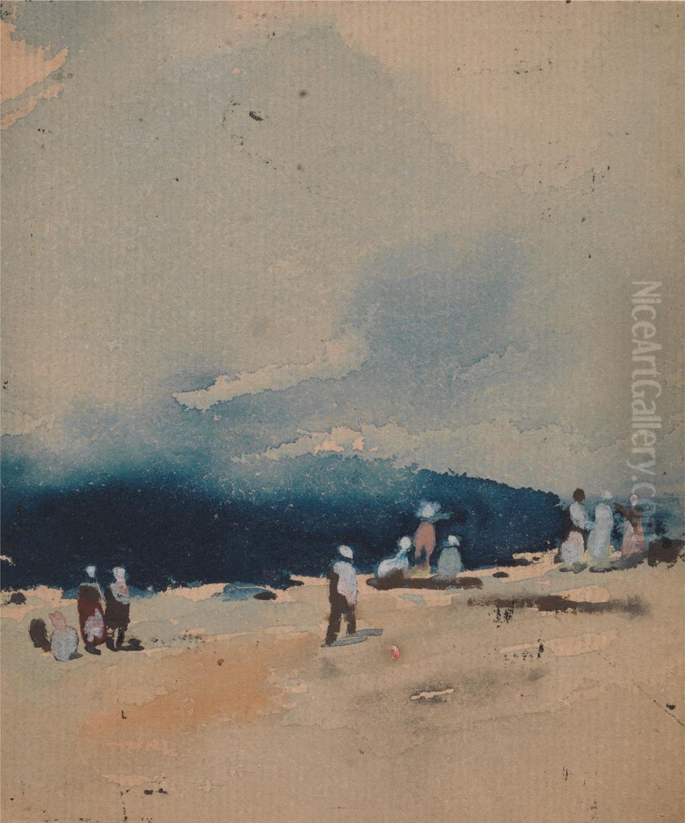 Along the Shore Oil Painting by Hercules Brabazon Brabazon