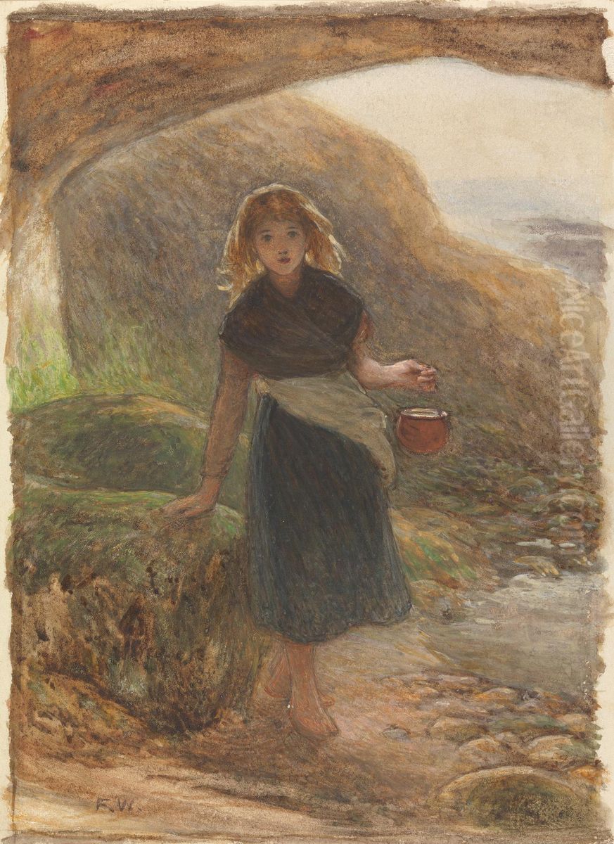 The Mussel Gatherer Oil Painting by Frederick Walker