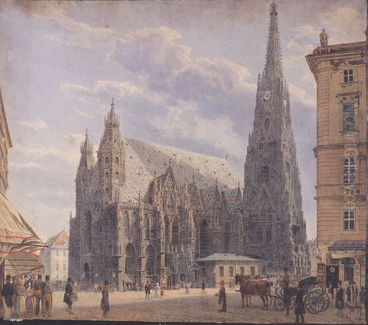 St. Stephen's Cathedral in Vienna (1831-32 version) Oil Painting by Rudolf von Alt