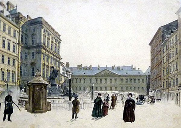 Palais Schwarzenberg (Neuer Markt) Oil Painting by Rudolf von Alt