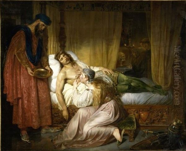 Le devouement de la Princesse Sibylle Oil Painting by Felix Auvray