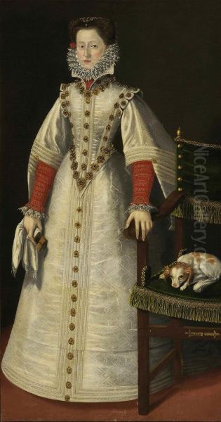 Portrait of Polyxena Pernstejn (1566-1642) Oil Painting by Rolan de Mois