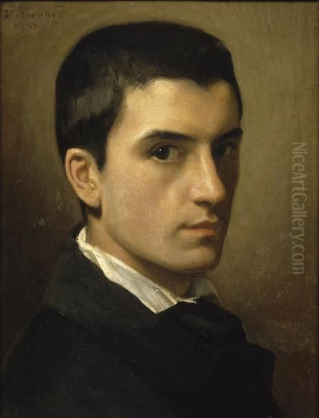 Self-portrait at the age of 17 Oil Painting by Leon Bonnat