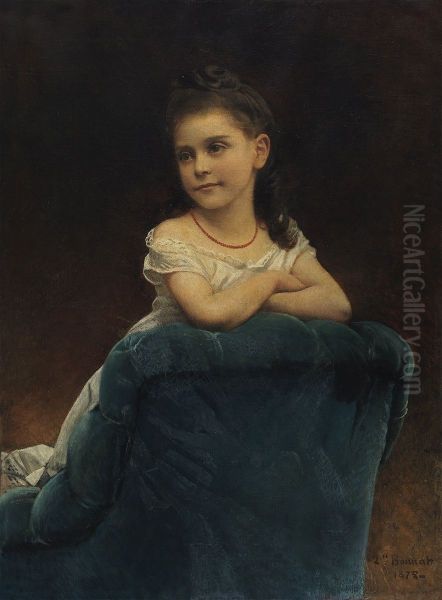 Portrait of Marguerite Franchetti Oil Painting by Leon Bonnat