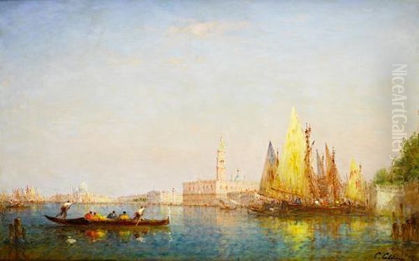 Venice Oil Painting by Charles Clement Calderon