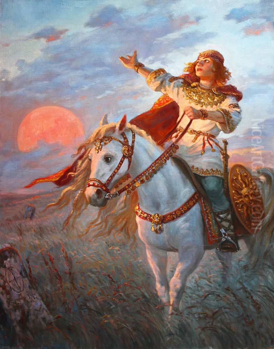 Hors Oil Painting by Andrey Shishkin
