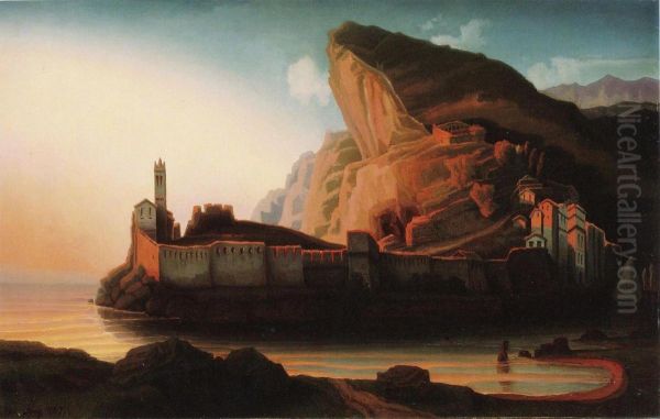 Maisema Italiasta Oil Painting by Victoria Aberg