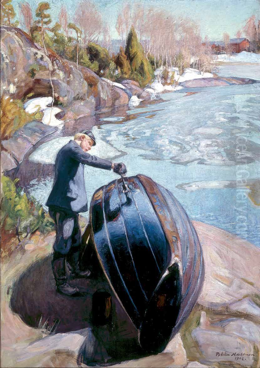 Veneentervaaja II Oil Painting by Pekka Halonen