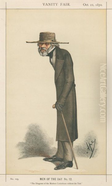 The Diogenes of the Modern Corinthians without his Tub, Thomas Carlyle (Vanity Fair series) Oil Painting by Carlo Pellegrini