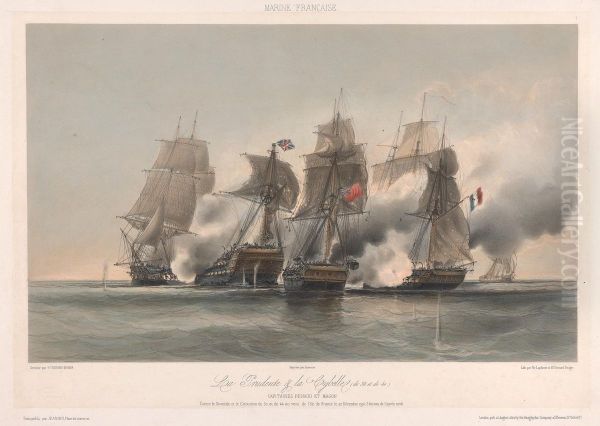 La Prudente and La Cybelle Oil Painting by Jean-Baptiste Henri Durand-Brager