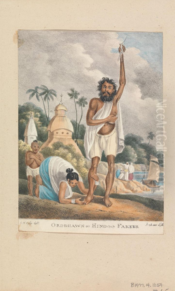 Ordbhawn or Hindo Fakeer Oil Painting by Sir Charles D'Oyly, 7th Baronet