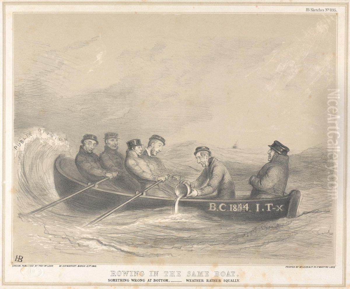 Something Wrong at the Bottom... Weather Rather Squally Oil Painting by John (H.B.) Doyle