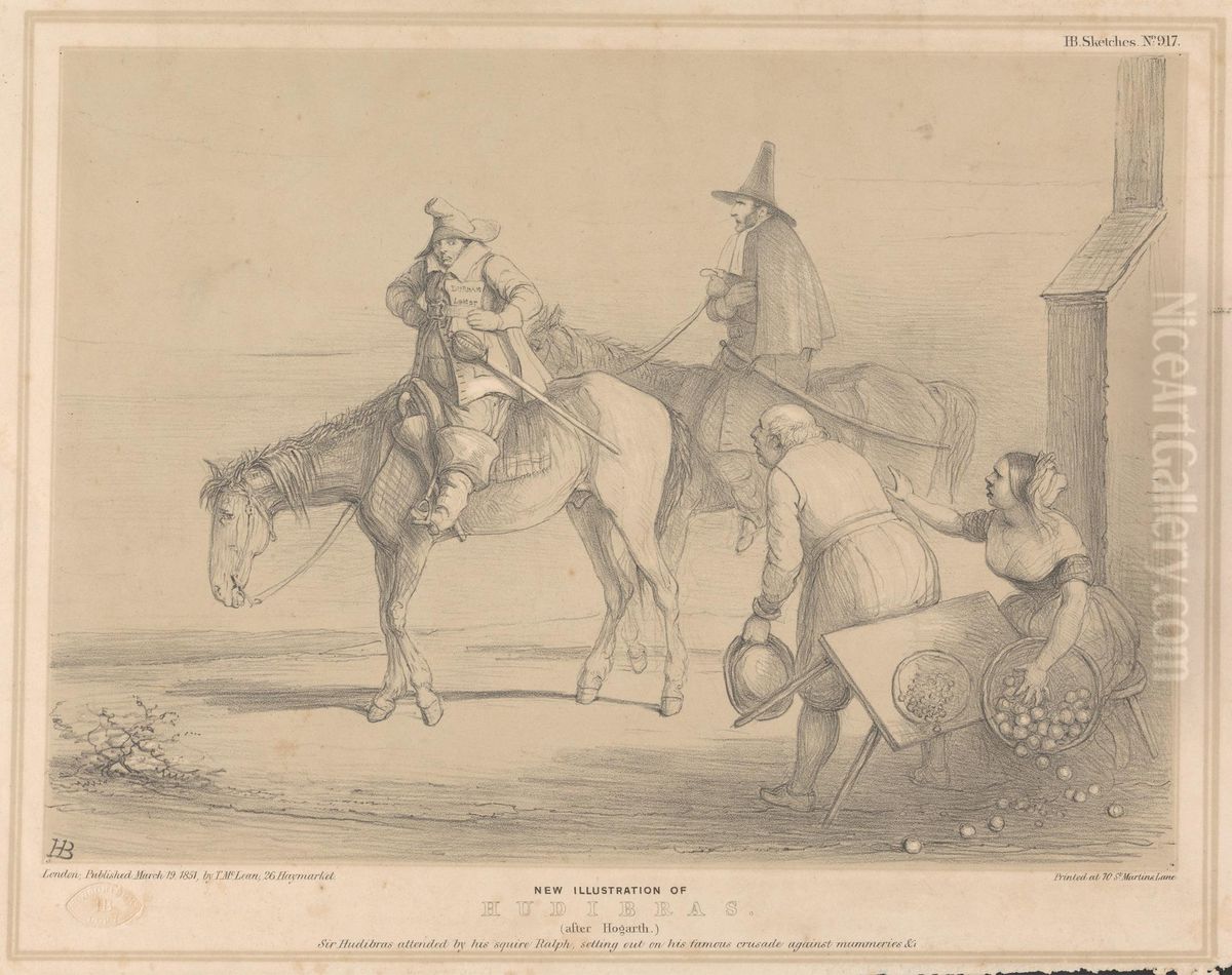 New Illustration of Hudibras Oil Painting by John (H.B.) Doyle