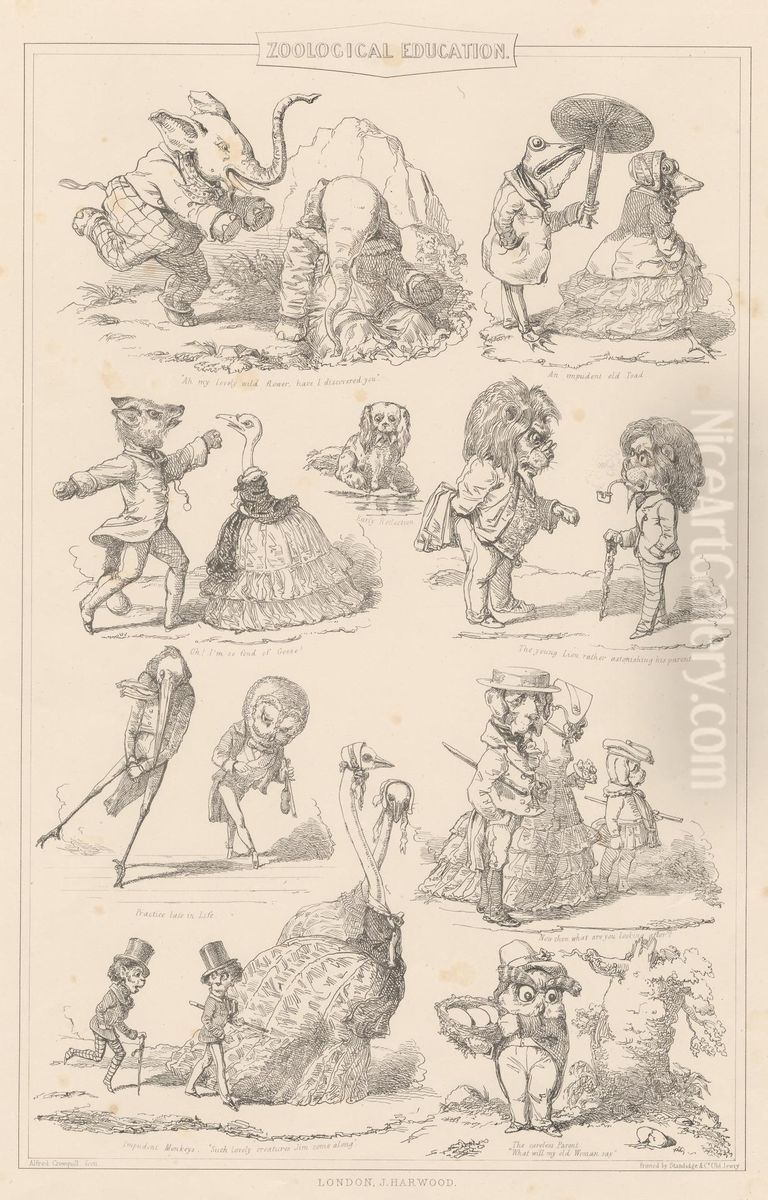 Zoological Education Oil Painting by Alfred Henry Forrester