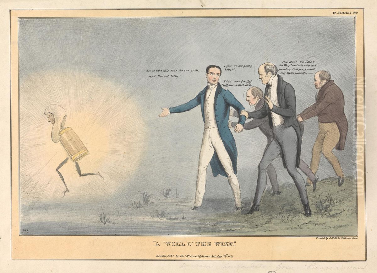 A Will O' The Wisp Oil Painting by John (H.B.) Doyle