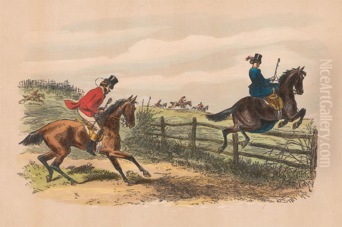 No. 3. Follow, Follow Me! Oil Painting by Hablot Knight Browne