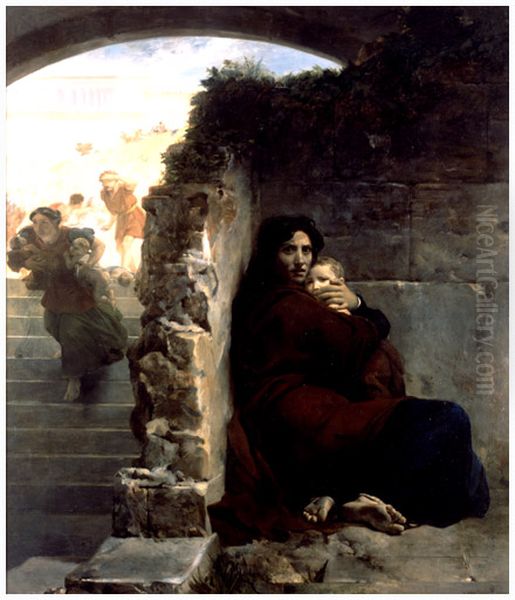 Scene du Massacre des Innocents Oil Painting by Leon Cogniet