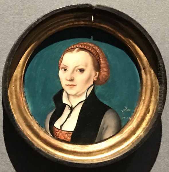 Roundel portrait of Katharina of Bora Oil Painting by Lucas Cranach the Elder