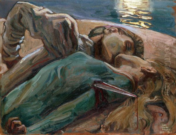 The Lovers Oil Painting by Akseli Gallen-Kallela