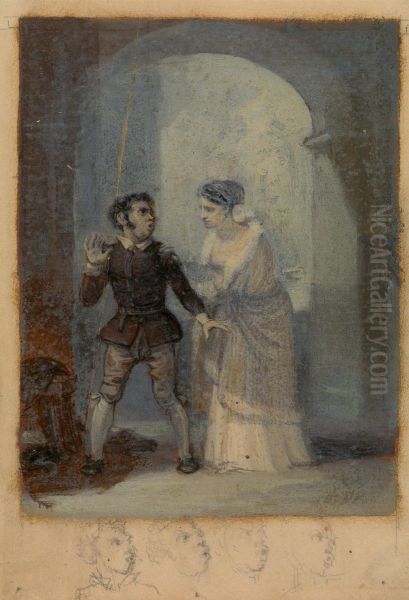 Katherina and Grumio Oil Painting by Robert Smirke