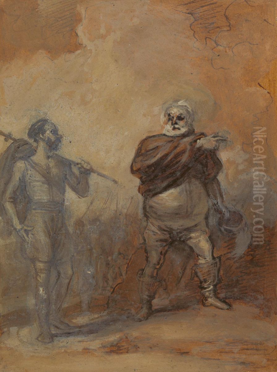 Falstaff Instructing Bardolph Oil Painting by Robert Smirke