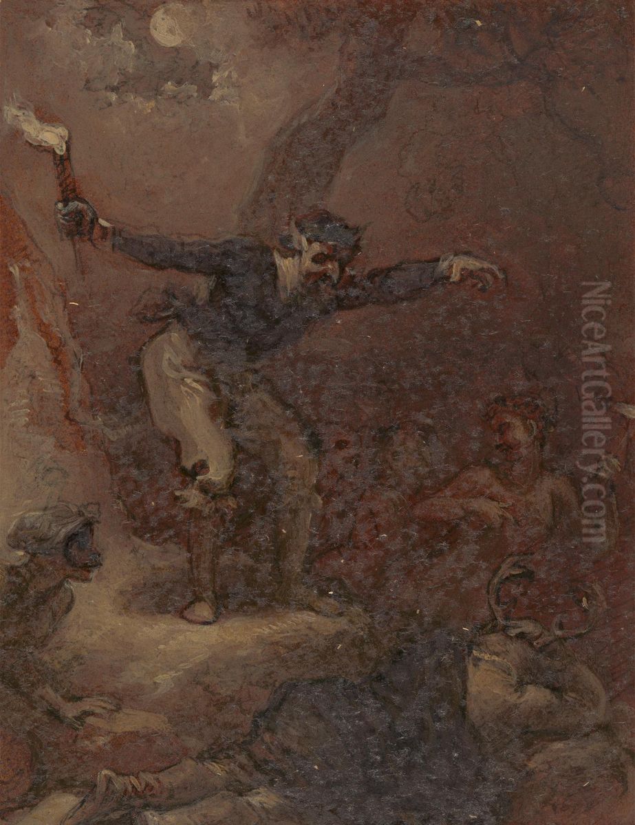 Falstaff at Herne's Oak Oil Painting by Robert Smirke