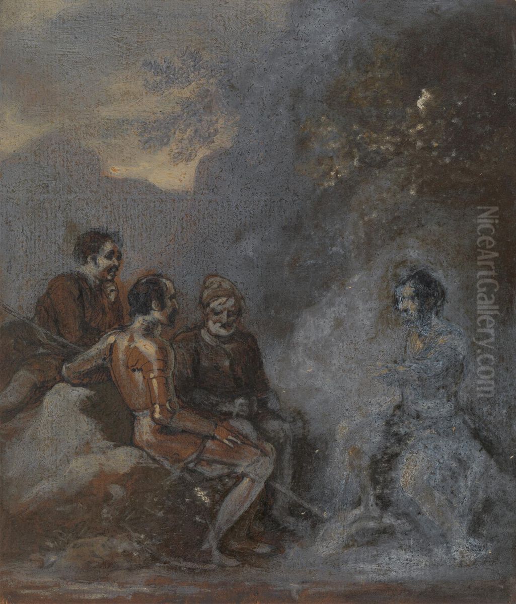 Oberon and Puck Oil Painting by Robert Smirke