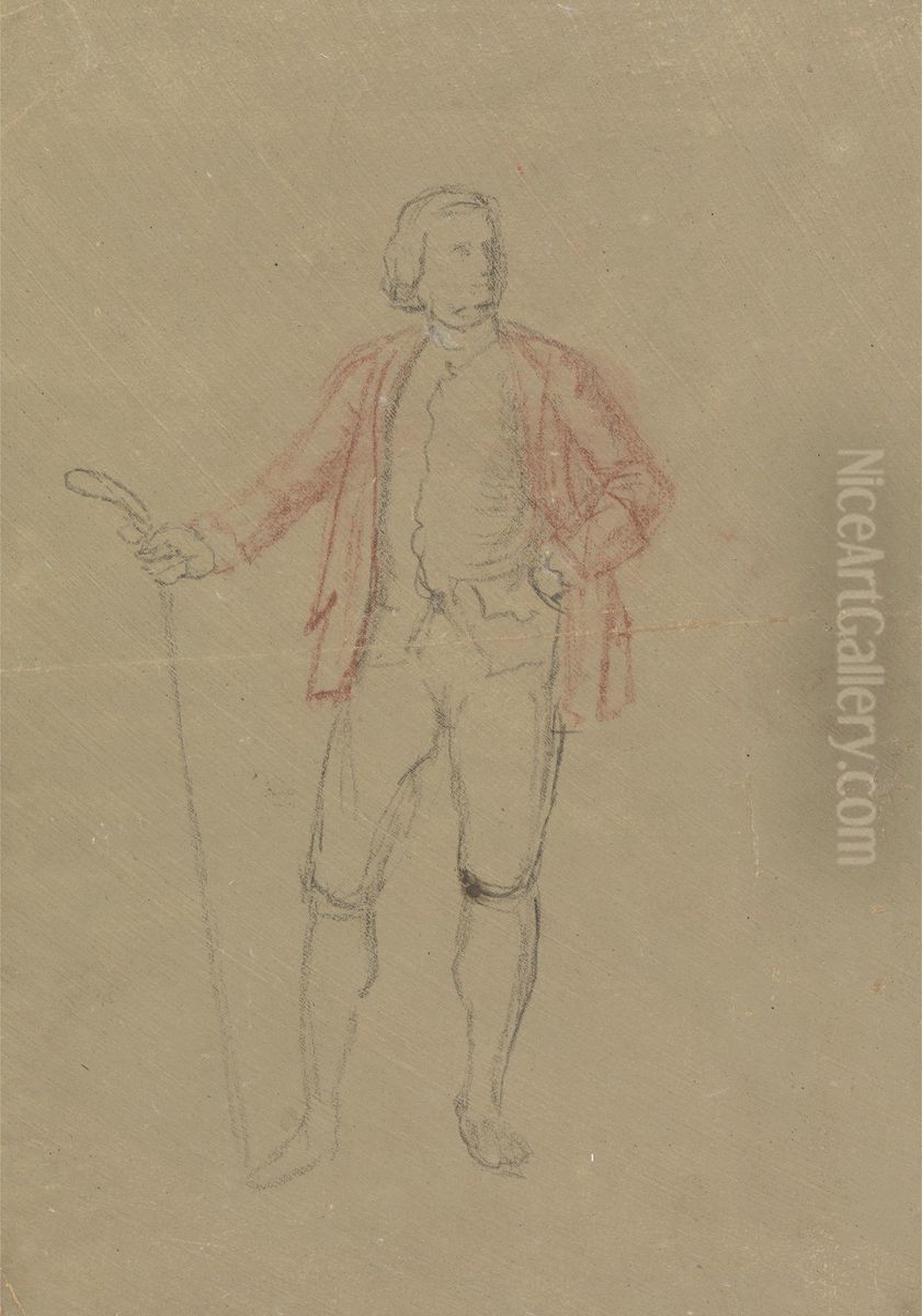 Study for the Portrait of William Inglis Oil Painting by David Allan