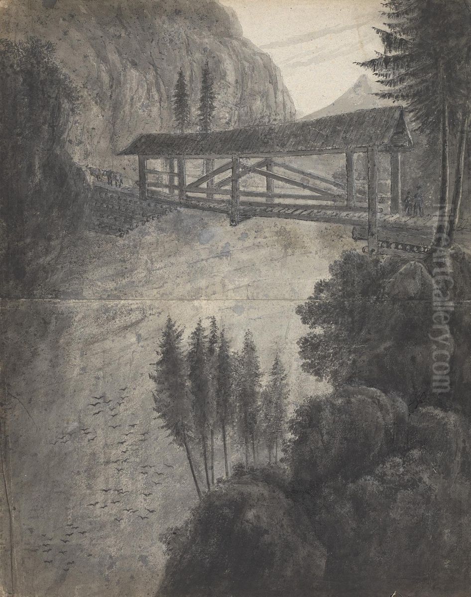 Grisons/ Looking to Glarnisch (Switzerland) Mountains Oil Painting by Isaac Weld