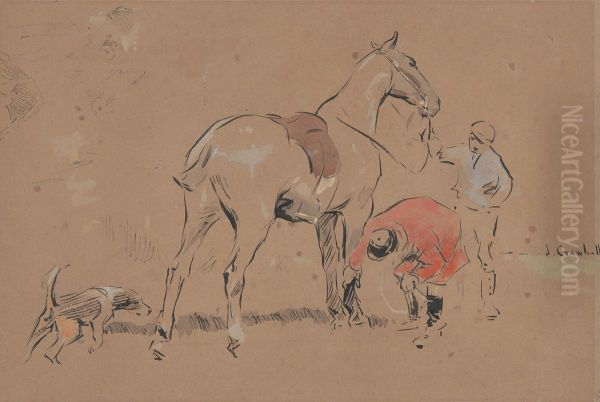 The Loose Shoe Oil Painting by Joseph Crawhall