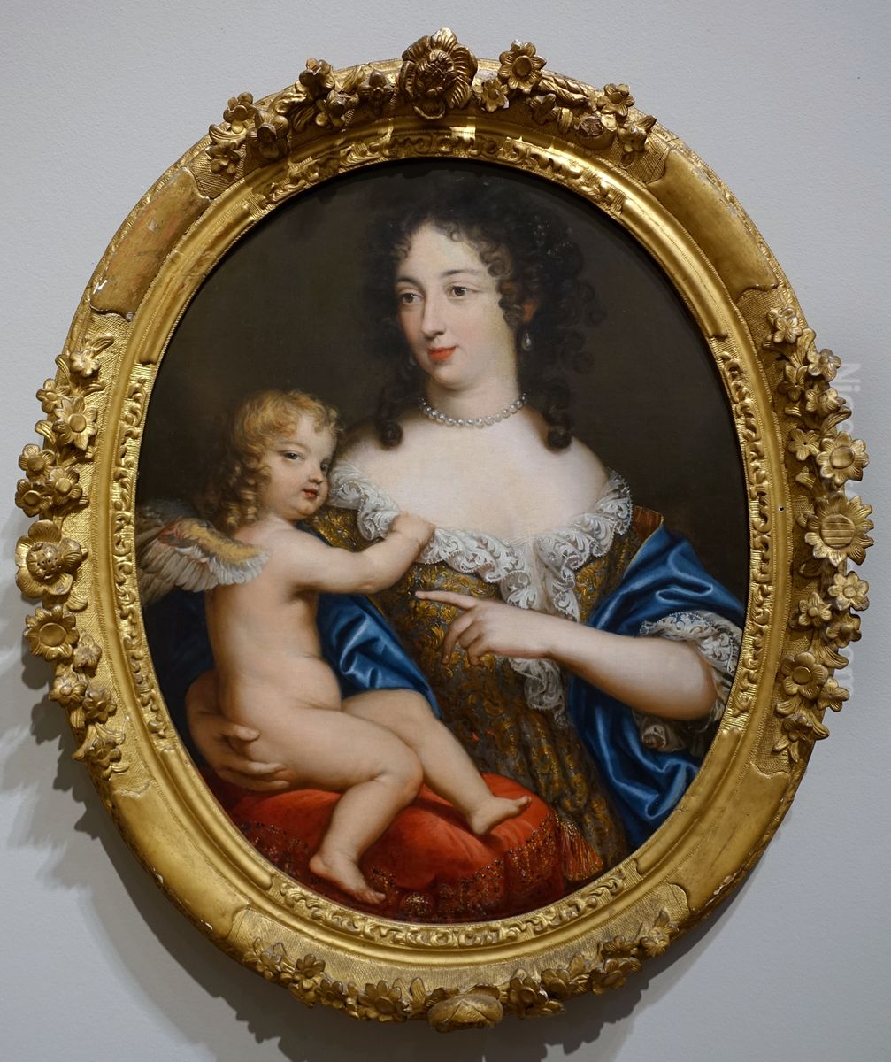 Portrait of a Lady as Venus with Cupid Oil Painting by Pierre Mignard I