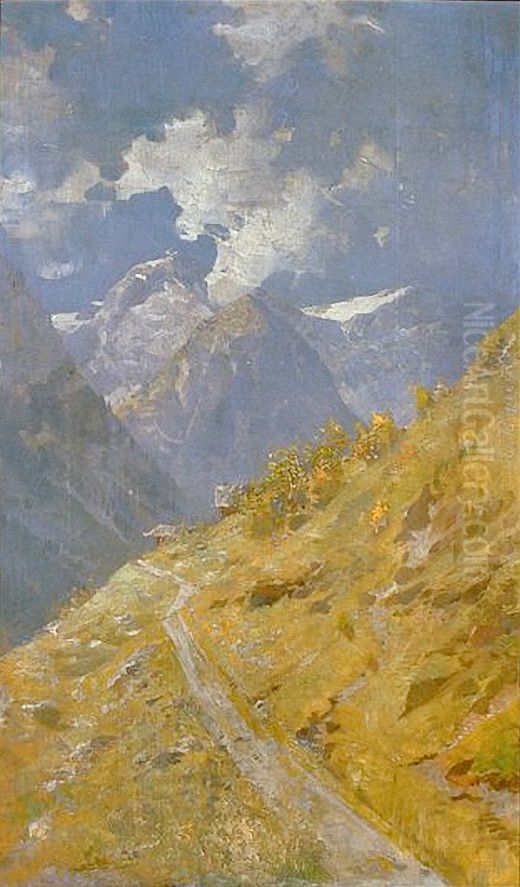 Am Weg nach Brand Oil Painting by Jakob Jehly