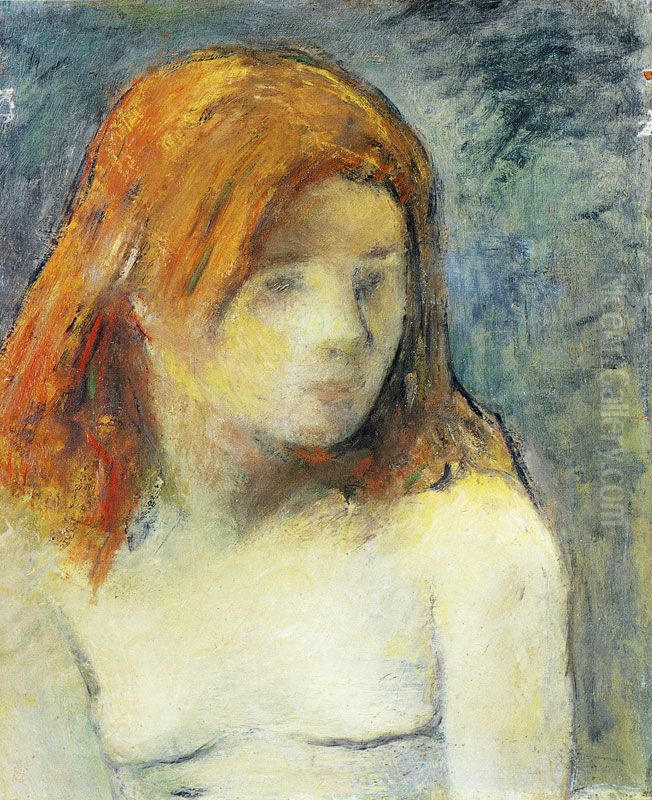 Buste d'adolescente nue Oil Painting by Paul Gauguin