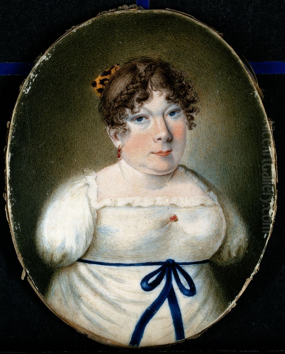 Miss Biffin. Watercolour by Miss Biffin. Oil Painting by Sarah Biffen