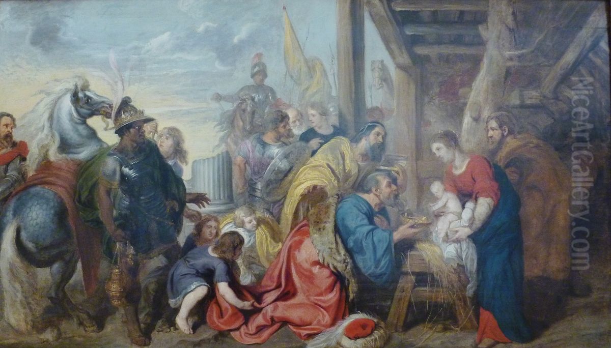 Adoration of the Magi Oil Painting by Jan Erasmus Quellinus