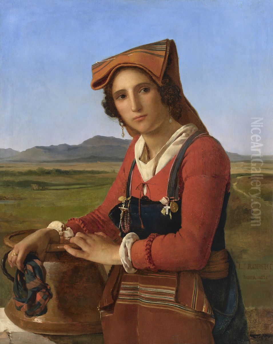 Young woman from Sonnino Oil Painting by Leopold Robert